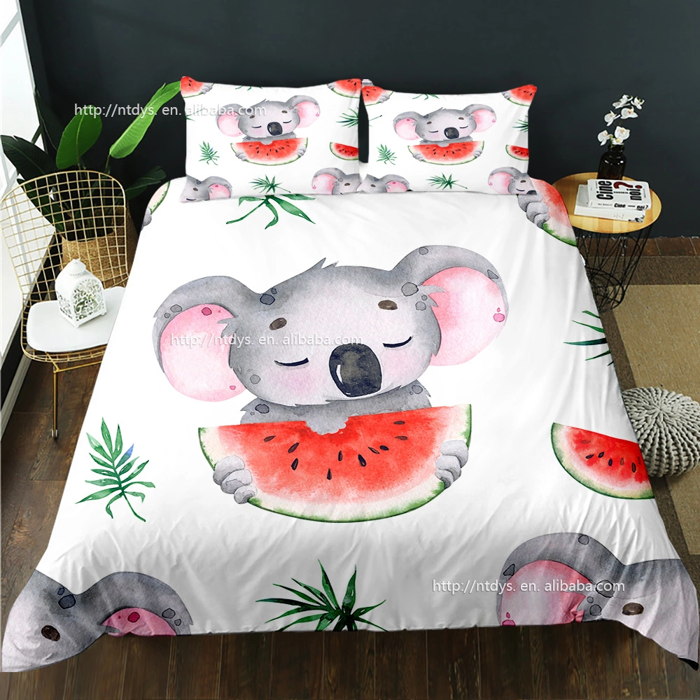 Cute 3D Koala Kawaii Duvetcover Animal Boys Bedding Set