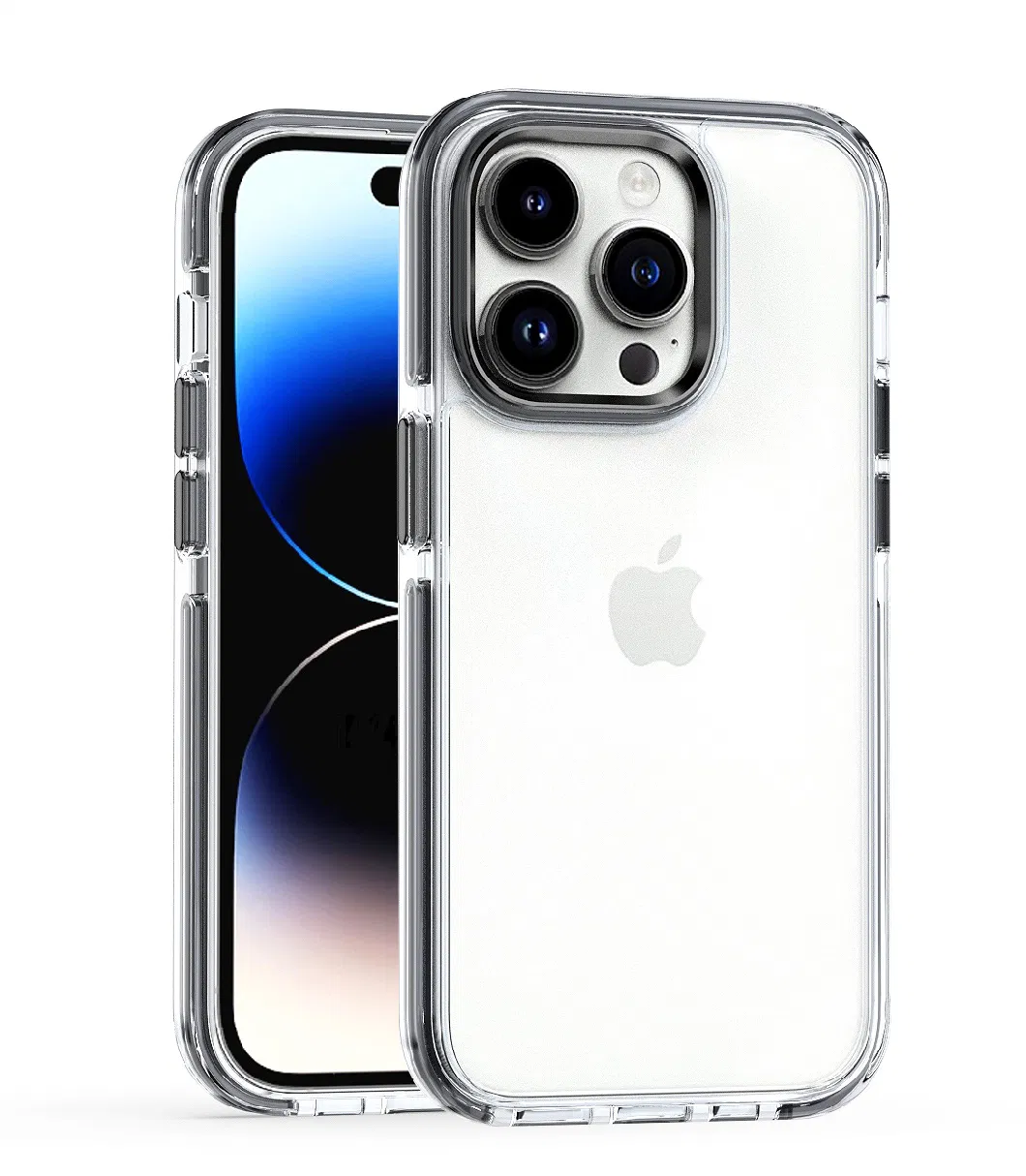 Clear Designed for iPhone15 PRO Max Case, Cute Shockproof Grade Protection Hard Back Phone Case with Airbag Soft Edge