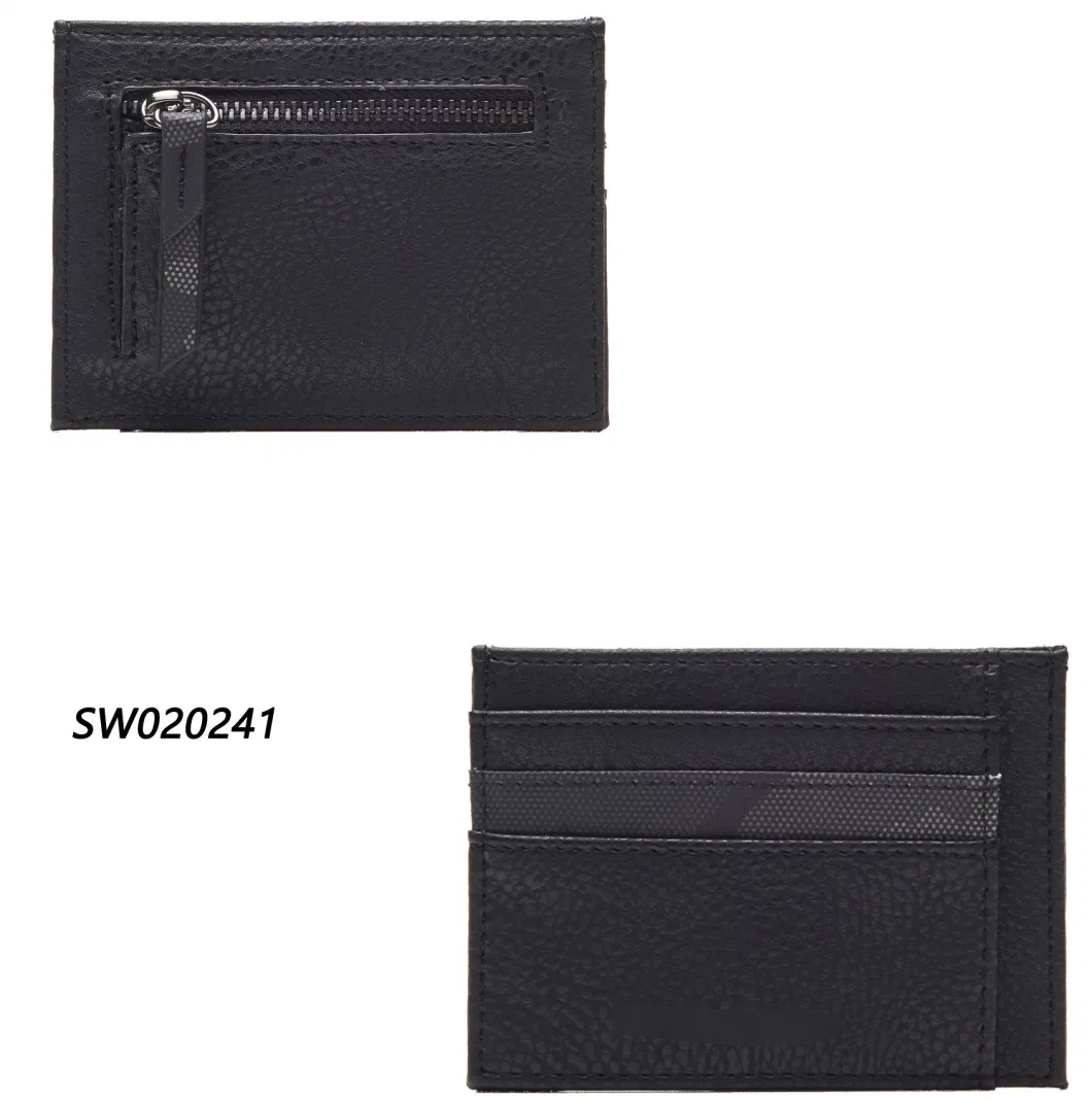 OEM High Usage Men Card Coin Case with Zipper Pocket