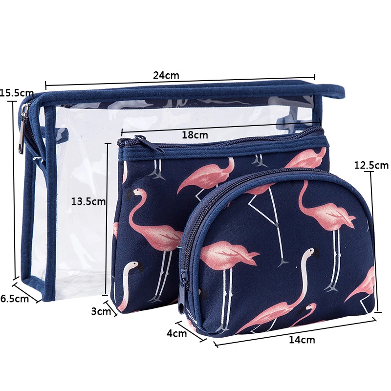 Ladies Cosmetic Storage Bag Waterproof Transparent PVC Wash Makeup Bag Supplier