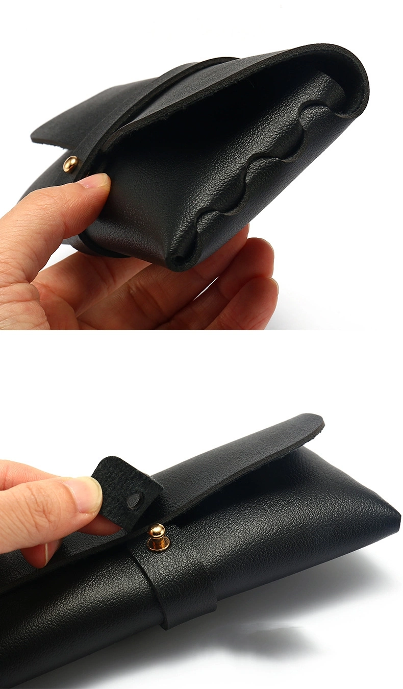 High Quality Custom Logo Single Nail PVC Soft Bag Glasses Case