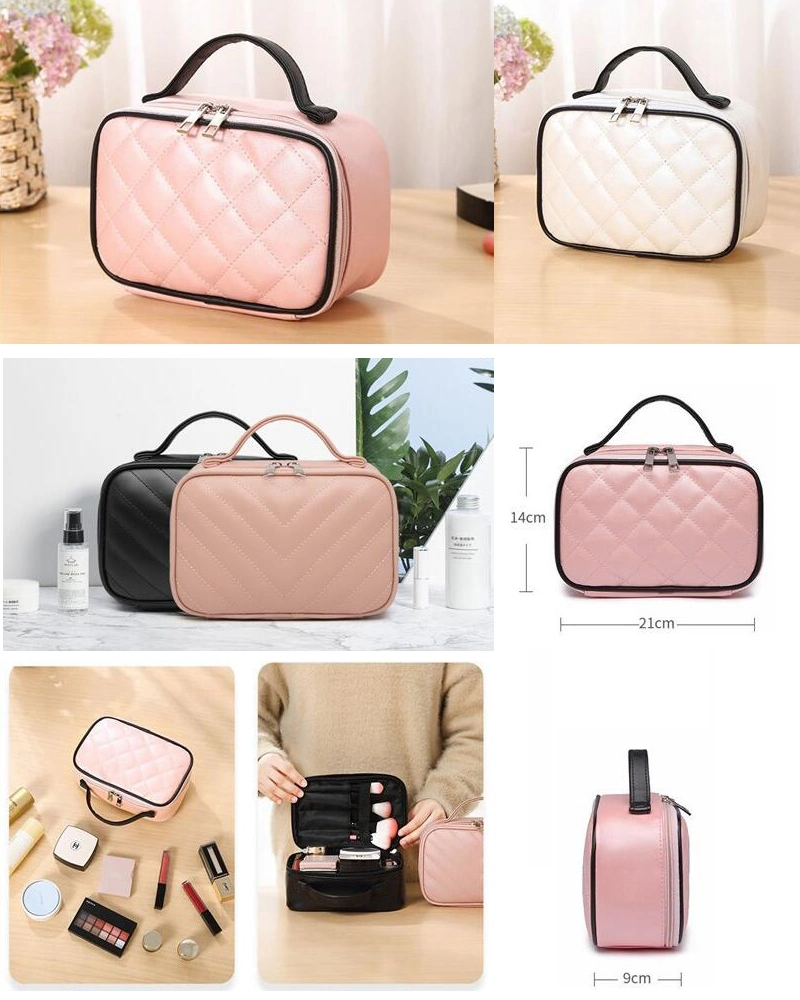 19 Yrs Professional Fashion Leather Travel Storage Jewelry Watch Vanity Makeup Train Cases Tool Manicure Make up Pencil Beauty Phone Bag Cosmetic Trolley Case