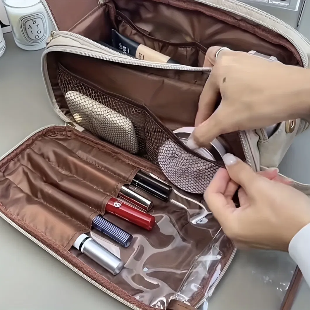 Makeup for Women Large Capacity Portable Travel High-End Brushes Toiletries Storage Bag