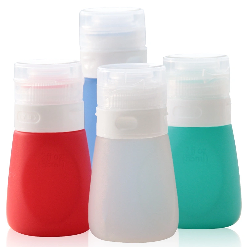 Tsa Approved BPA Free 55ml Silicone Travel Case for All Liquid Toiletries Food 85ml Travelling Bottles