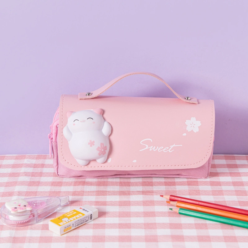 Existing Goods High Quality Cute Large Capacity Pencil Case for Girls