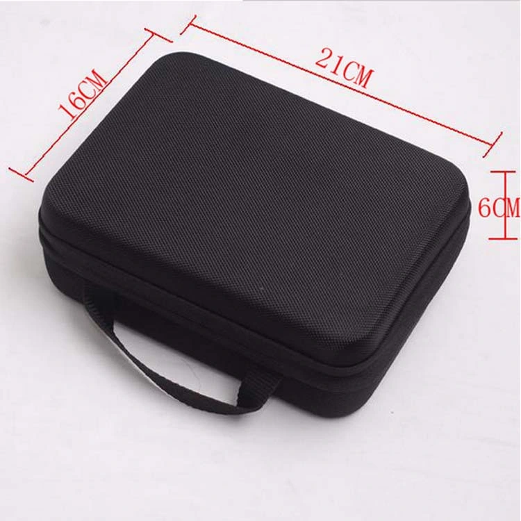 Waterproof Portable Hard EVA Tool Carry Pouch Storage Travel Case Bag, Black EVA Speaker Zipper Carrying Hard Protective Shockproof Box Package Case for 3D Vr