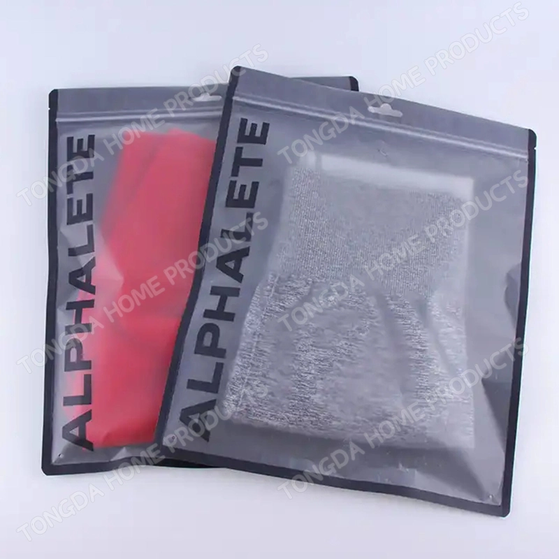 Customized Printed EVA Matte Frosted Plastic Garment Packaging Zipper Bags CPE PE Plastic T-Shirt Cosmetic Packing Bags Ziplock LDPE Packing Slider Clothes Bags