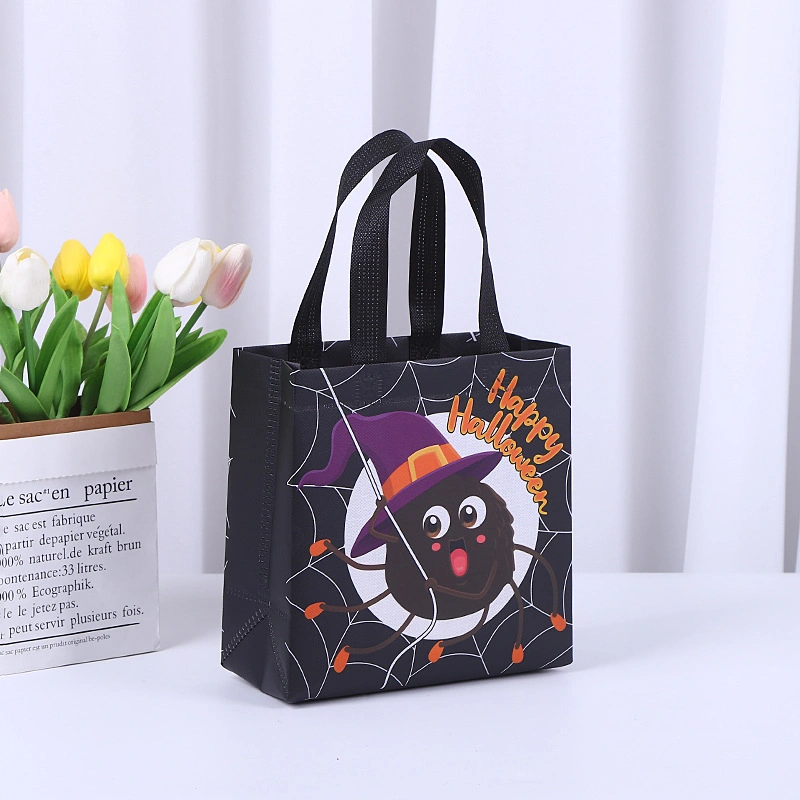 Halloween Trick or Treat Tote Customized Reusable Non-Woven Tote Bags