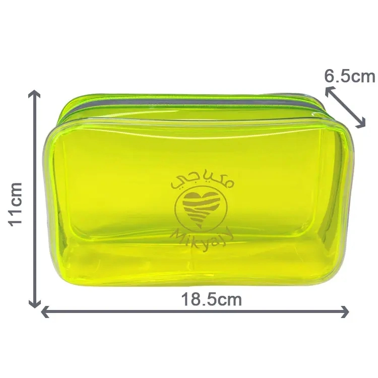 Holographic Waterproof Transparent PVC Bag Custom Travel Make up PVC Toiletries Bag Makeup Organizer Zipper Cosmetic Bags