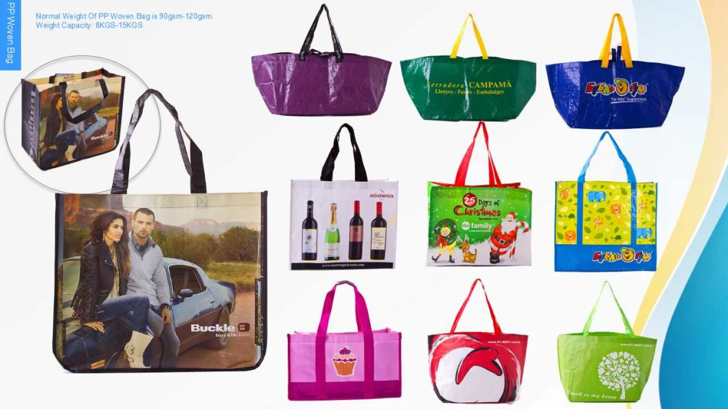 Double Handle Laminated PP Non Woven Shopping Bag for Supermarket