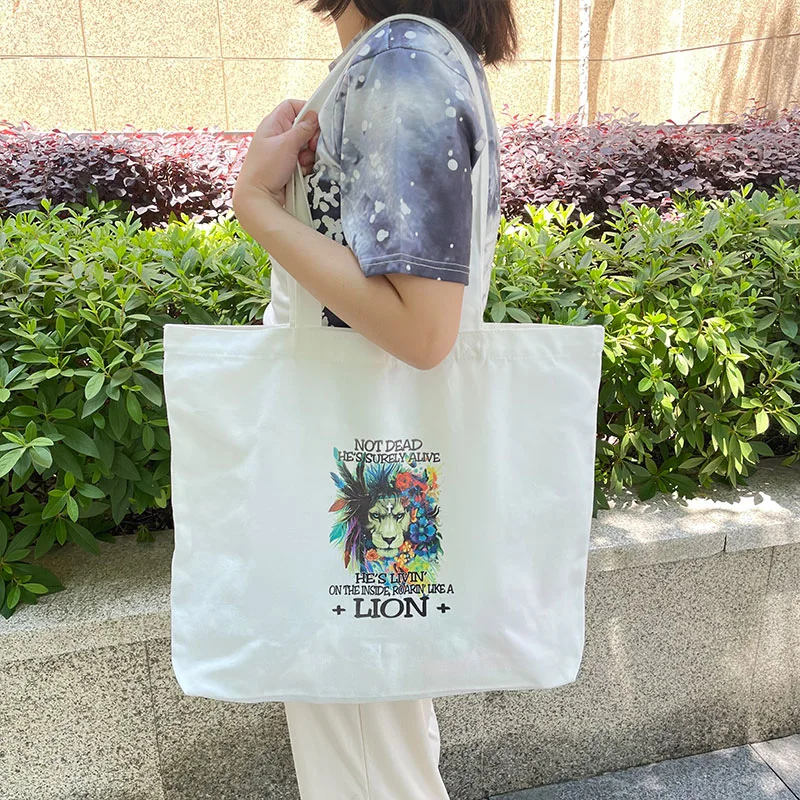 Halloween Gifts Children&prime;s Kids White Blank Sublimation Canvas Candy Tote Bag Halloween Party Bagstrick or Treat Candy Bags Blank Sublimation Trick or Treat Bag