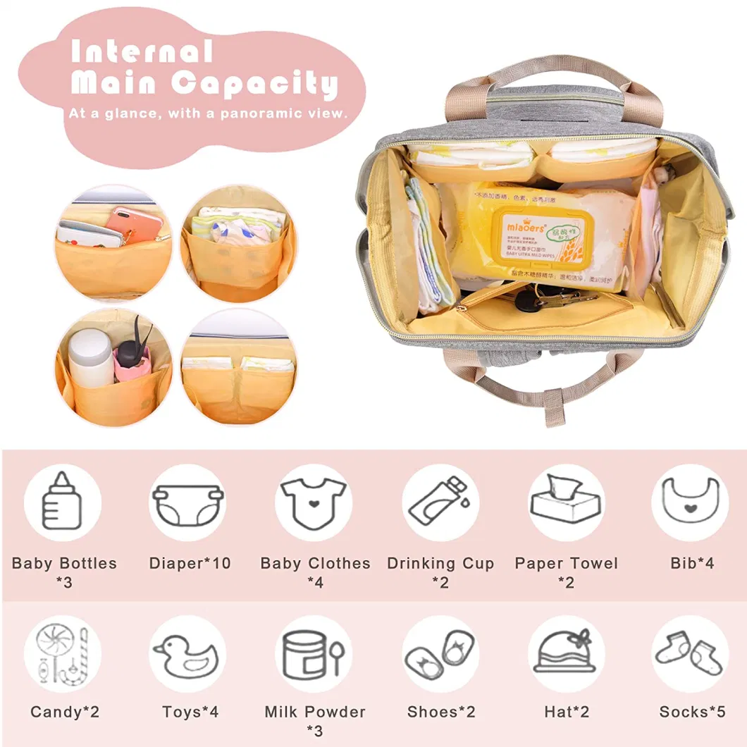 Waterproof Maternity Baby Bag Stylish Diaper Backpack for Mom and Dad
