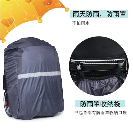 Waterproof Canvas Backpack School Bag for Kids Trolley Backpack with Shoulder Strap