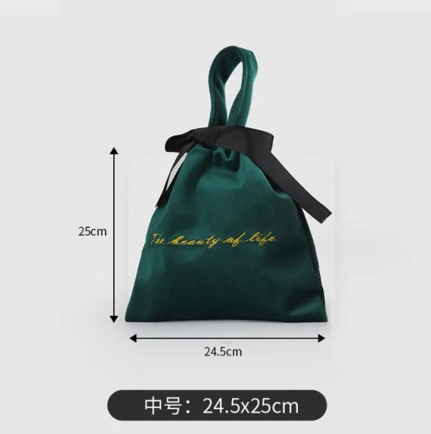 Travel Velvet Bag Drawstring Hand Makeup Bag Mobile Phone Jewelry Small Cloth Bag Wholesale