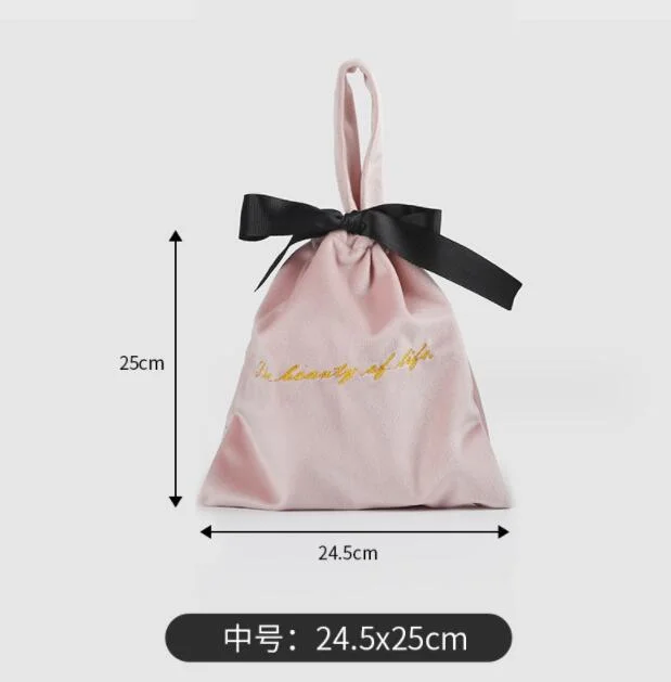 Travel Velvet Bag Drawstring Hand Makeup Bag Mobile Phone Jewelry Small Cloth Bag Wholesale