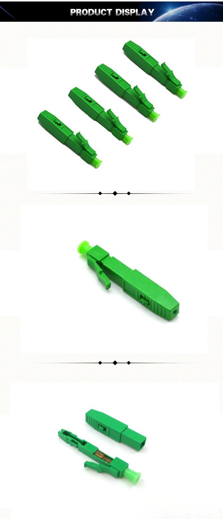 Factory Direct Low Insertion Fiber Optical Fast Connector LC Upc Sm Sx 0.9mm Fiber Connector with Cheap Price