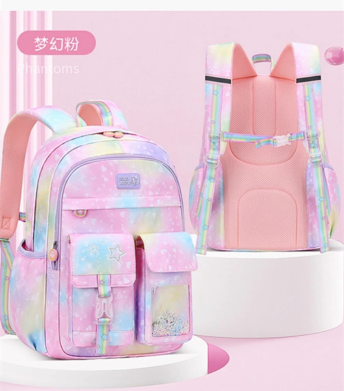 Four Colors Children Student Back to School Backpack Pencil Book Bag