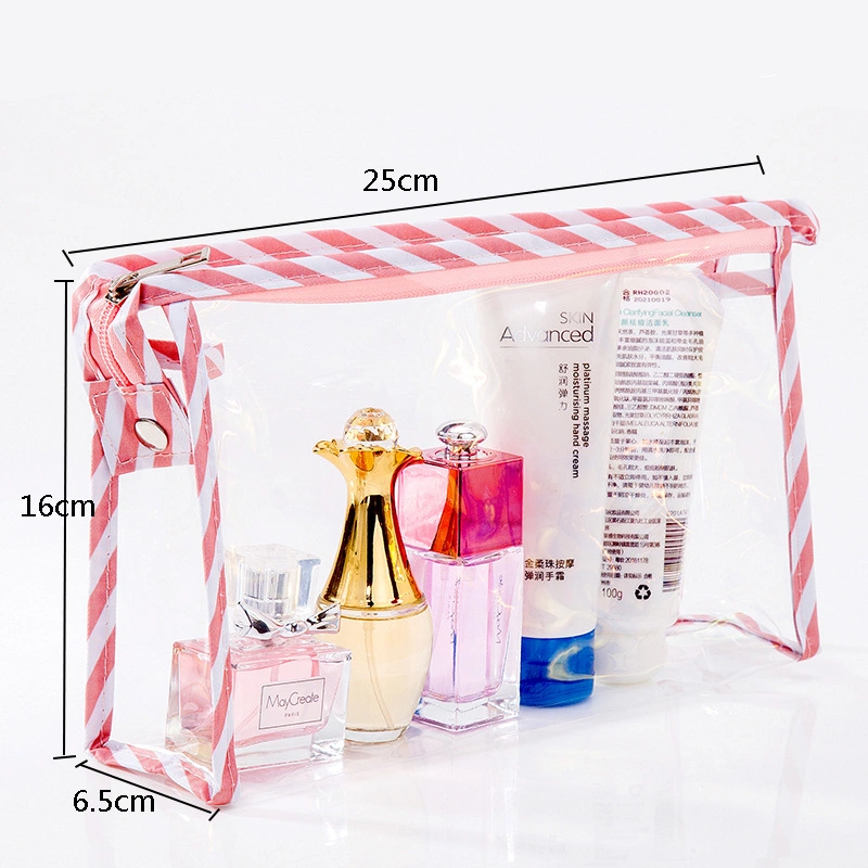 Ladies Cosmetic Storage Bag Waterproof Transparent PVC Wash Makeup Bag Supplier