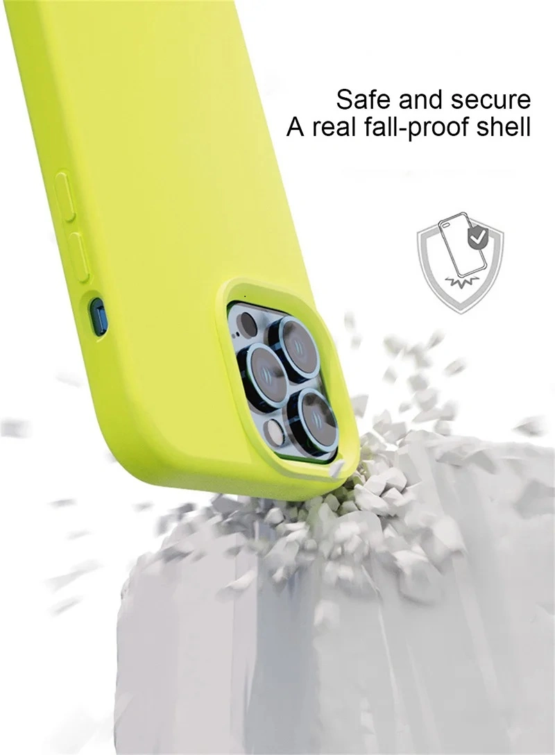 High Quality Liquid Silicone Case Soft Touch with Microfiber Lining Cover Silicone Case with Mag Safe for iPhone 15 PRO