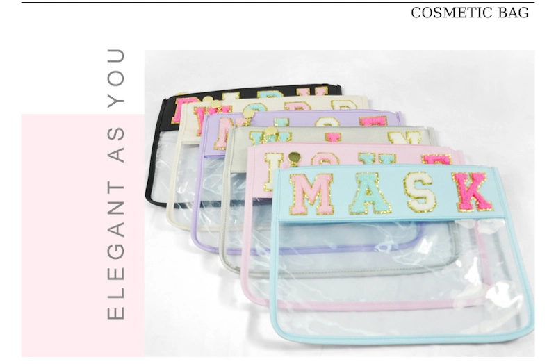 Amazon Hot Selling PVC Makeup Cosmetic Pouch Travel Promotional Cosmetic Bag