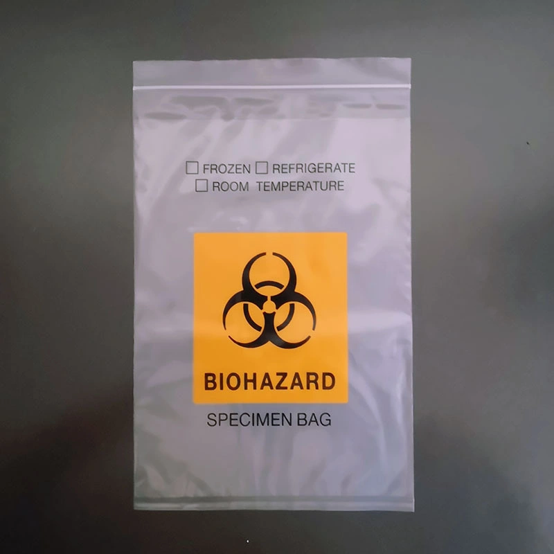 Disposable LDPE Plastic Laboratory Medical Specimen Kangaroo Ziplock Bag