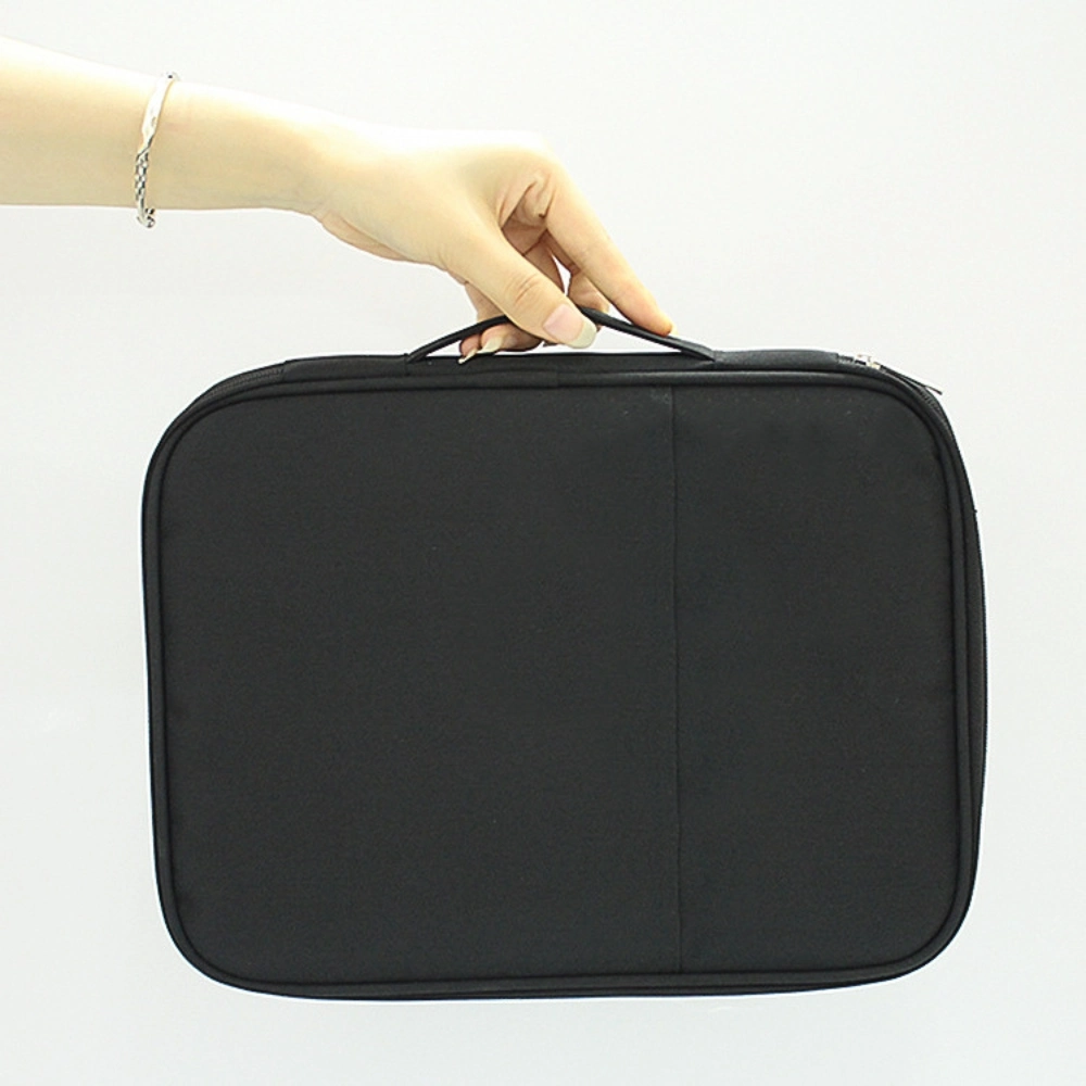 Portfolio Organizer Multi-Functional Waterproof Document Storage Bag Inside Pockets Zippered Case Ci23640