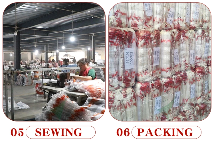 PP Woven Transparent Mesh Bag for Packing Agriculture with Drawstring for Russia