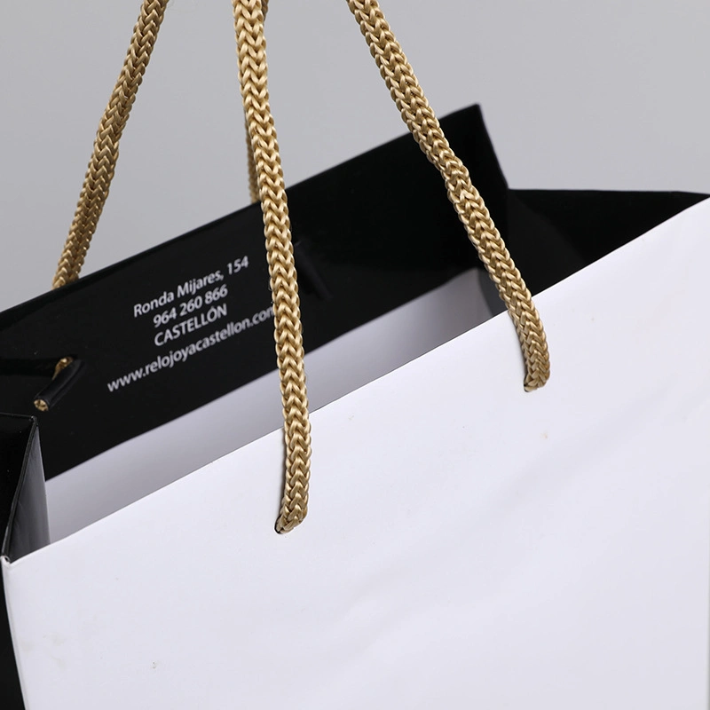 Factory Wholesale Luxury Printed Cosmetic Jewelry Boutique Shopper Shopping Custom Small Gift Paper Bags with Logo