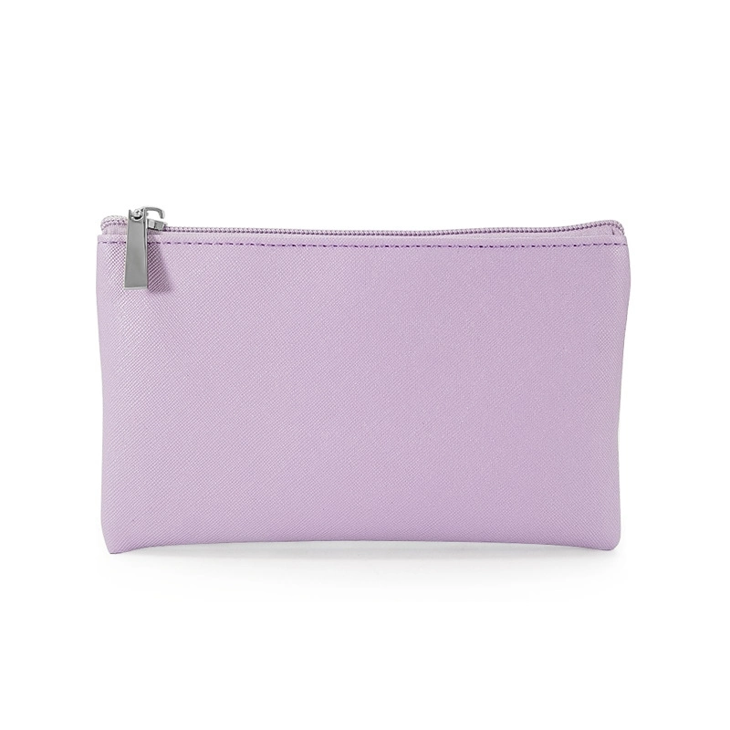 Portable Makeup and Lipstick Bag, Travel Makeup Brush Storage Bag, Simple Purple PU Leather Large, Medium and Small Cosmetic Bag