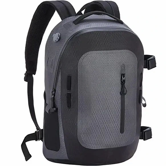 Custom Logo 20L 30L PVC Black Waterproof Hunting School Backpack Bag for Outdoor Camping Hiking Daily Life