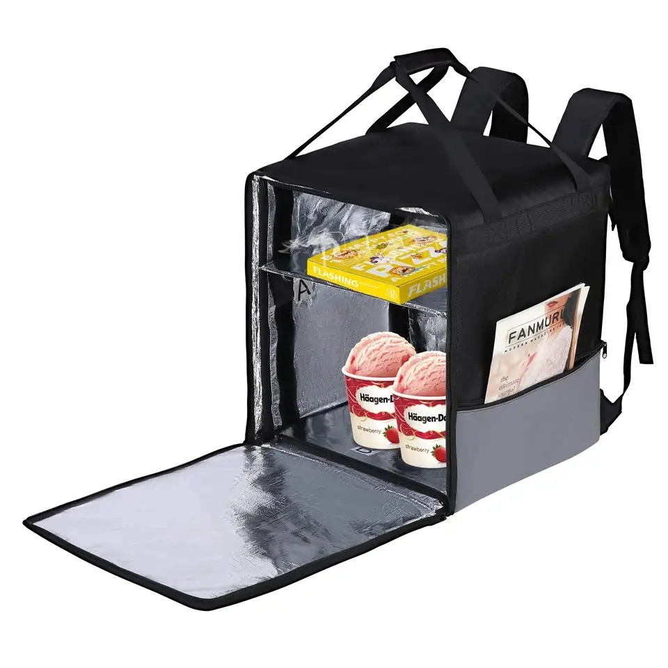 Durable Cooler Insulated Reusable Bag Food Delivery Bag Delivery Man Bag with Shoulder