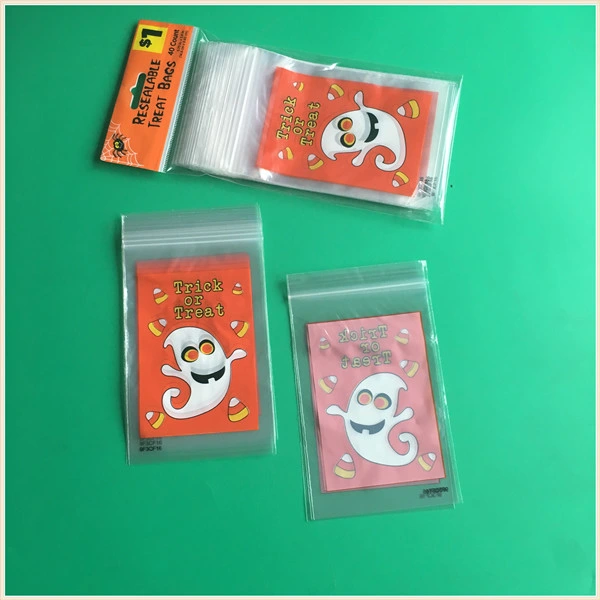 Trick or Treat Halloween Use Custom Printed LDPE Zipper Lock Bag for Holidays