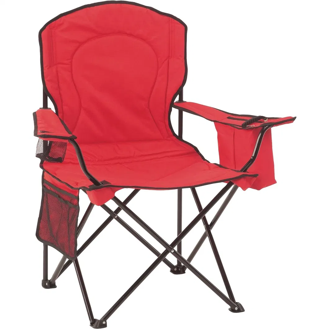 Collapsible Chair, Portable Camping Chair, Tailgates, Beach, and Sports, Cushioned Comfort