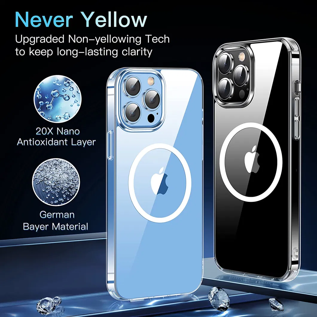 Transparent Magnetic Phone Case for iPhone 15 PRO/Plus/PRO Max