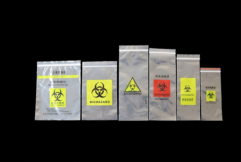 Disposable LDPE Plastic Laboratory Medical Specimen Kangaroo Ziplock Bag