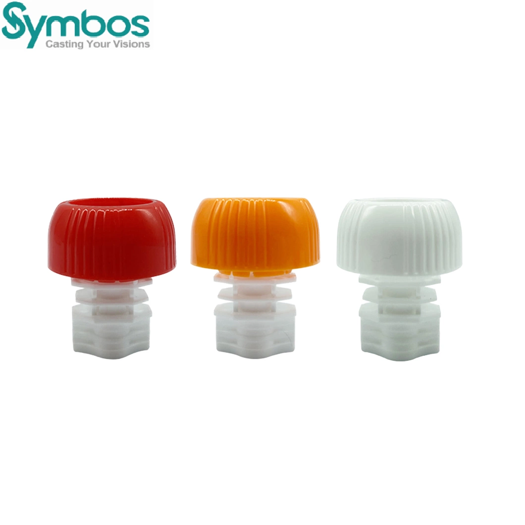 OEM Baby Feeding Small Plastic Spout and Screws Caps for Food Pouch