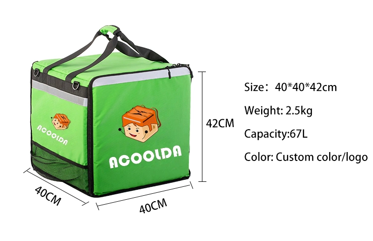 Hot Sale Customized 500d PVC Logo Thick Insulated Lunch Plastic Cooler Bag Carry Large Waterproof Aluminium Foil Reusable Bike Coffee Food Delivery Backpack Bag