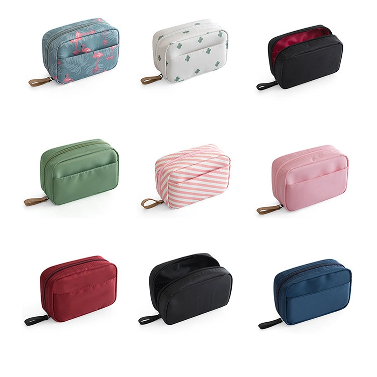 Customized Cheap Small Cosmetic Polyester Storage Bag Waterproof Portable Lady Cosmetic Bag