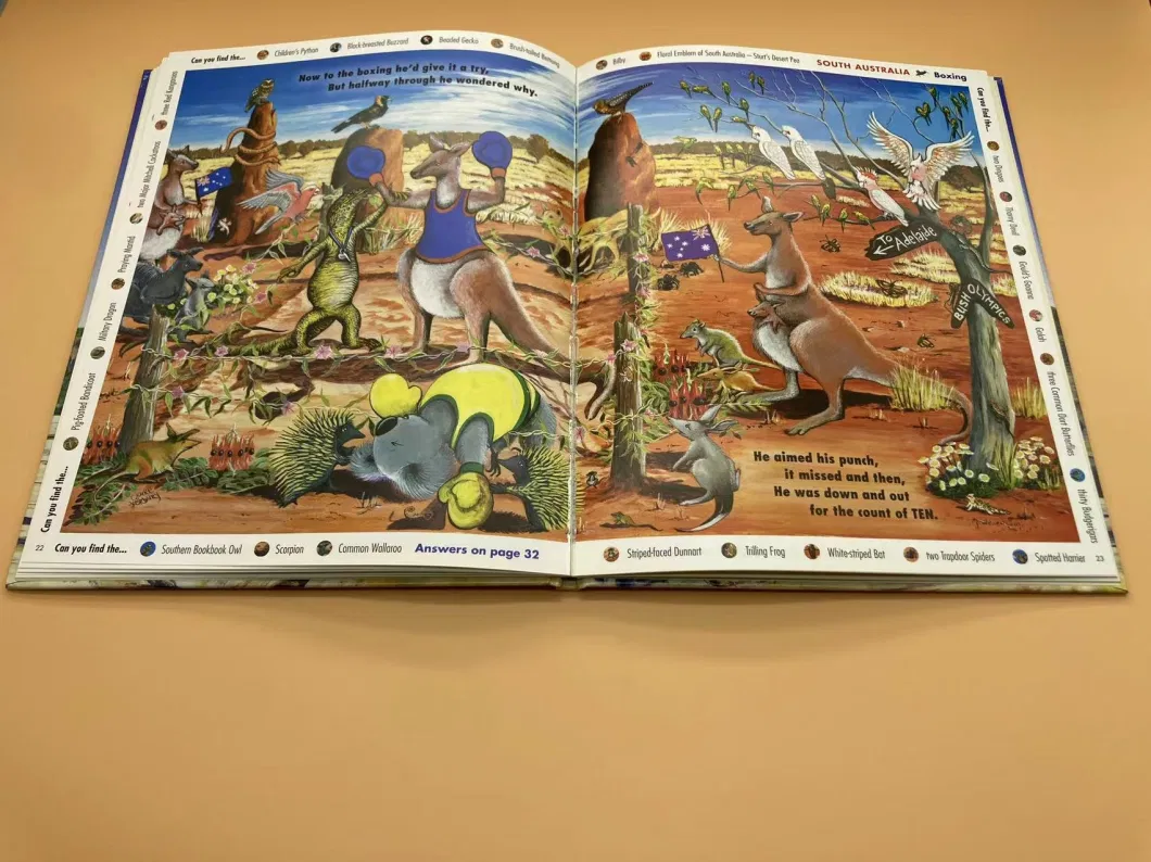 Custom Hardcover Kokey Koala Children Story Cardboard Book Printing Services