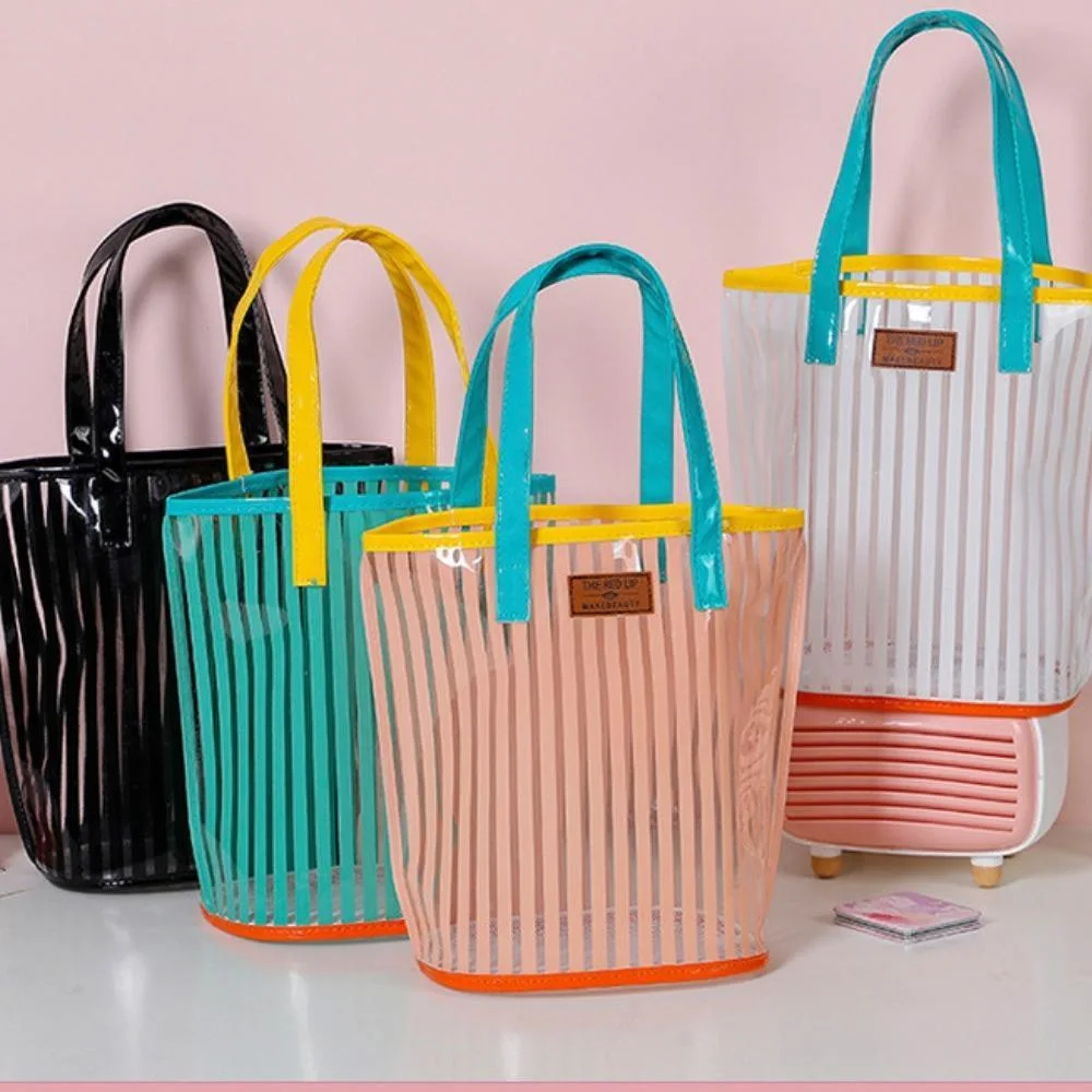 Large Capacity Beach Bag PVC Jelly Ladies Casual Clear Jelly Tote Luxury Handbags for Women Bl20966