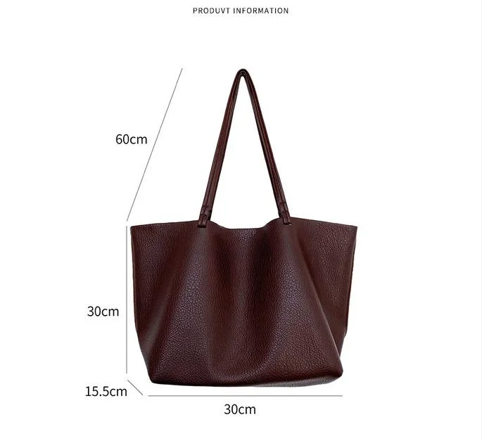 Soft PU Mother-in-Law Large Bag Cross-Border Women&prime;s Shoulder Bag Niche Fashion Large Capacity Tote Bag