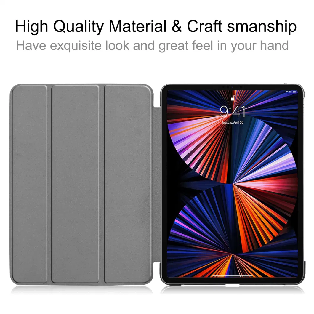 Magnetic Smart Case for iPad PRO 11 Inch 2021 Auto Sleep/Wake Trifold Folio Stand Tablet Cover Hard Back Shell