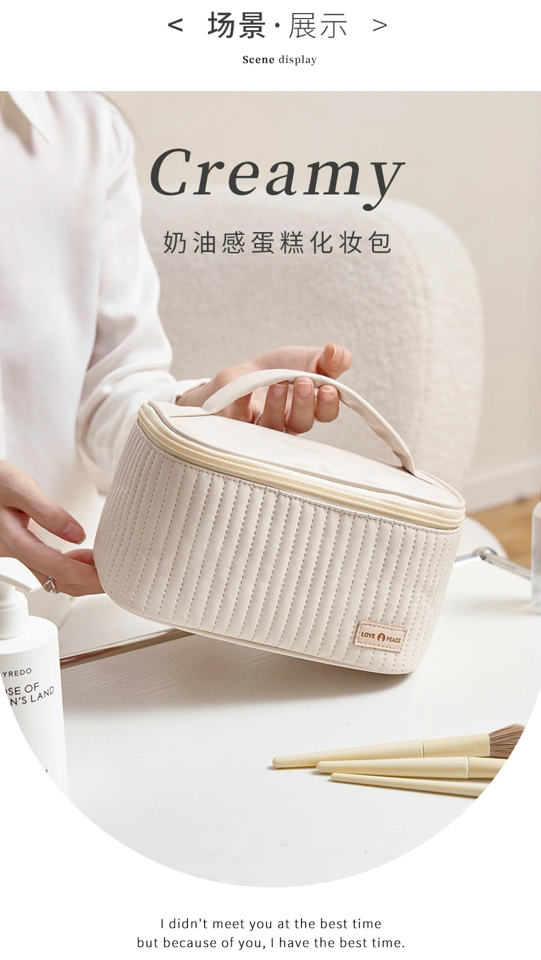 Wholesale Personalized Private Label Eco Friendly PU Vegan Leather Bulk Waterproof Travel Custom Makeup Cosmetic Bags