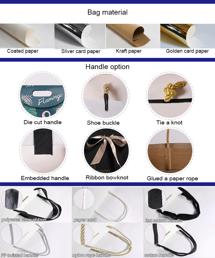 Luxury Cosmetic Recycled Kraft Paper Designer Gift Bag Paper with Magic Tape Handle