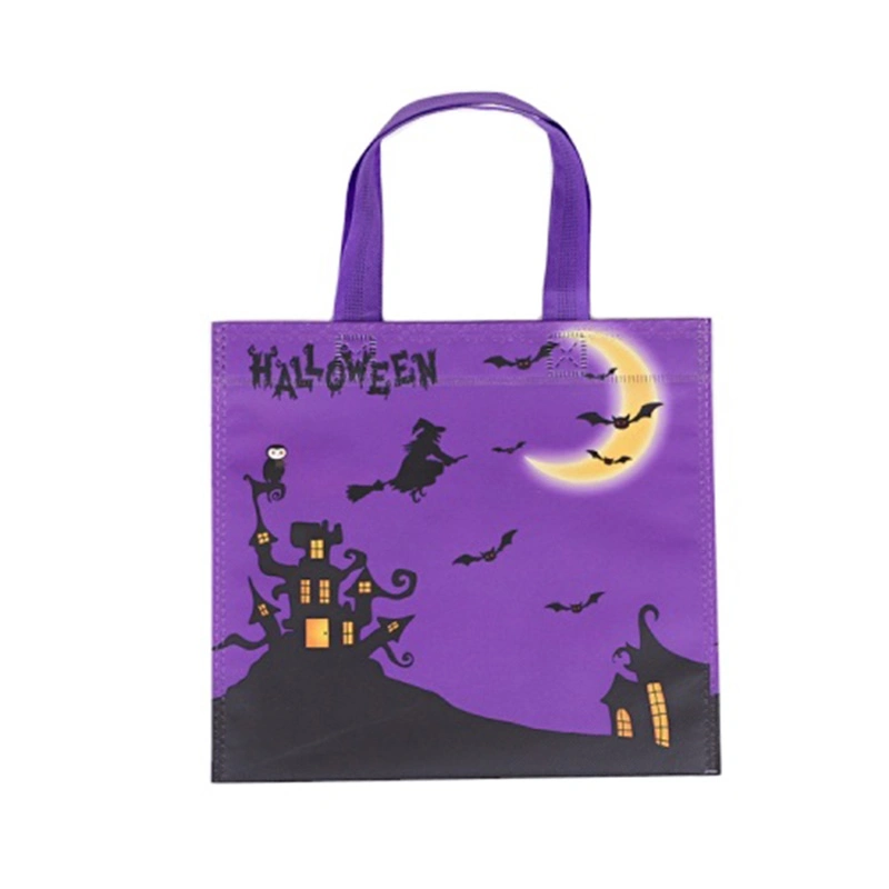 Non-Woven Halloween Trick or Treat Colorful Tote Goody Tote Bags