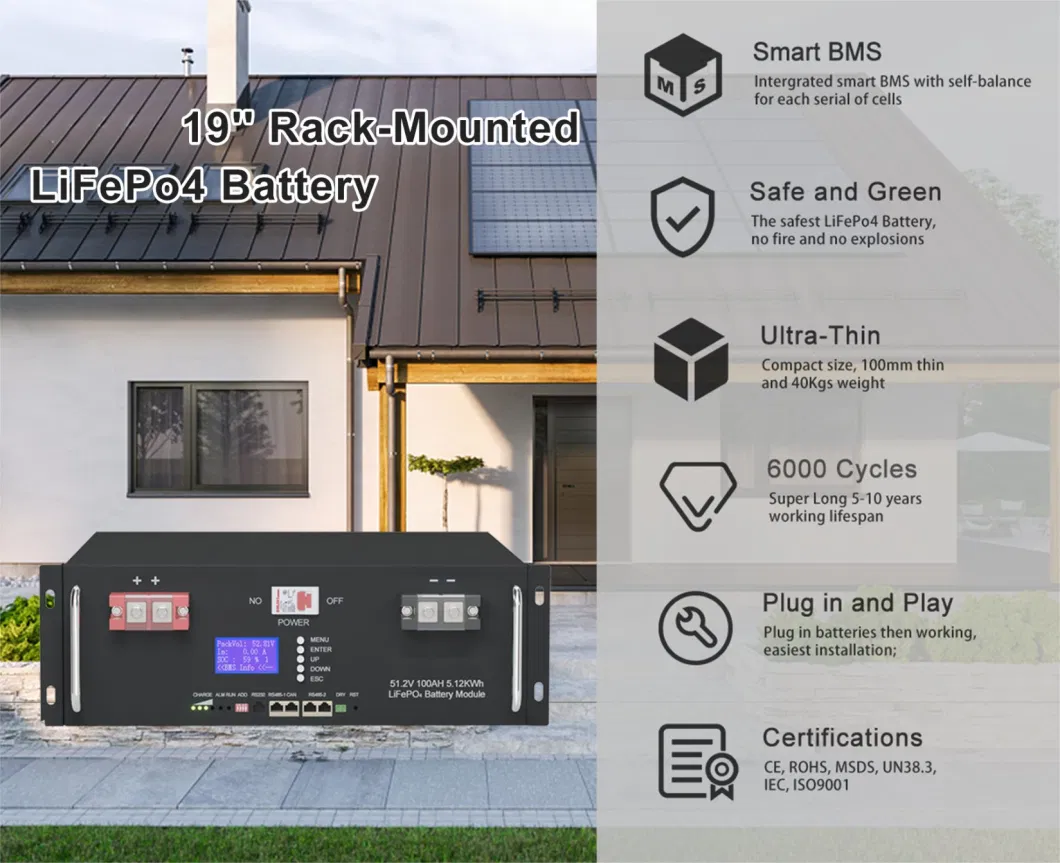 EU Stock 5kwh10kwh 48V 100ah 200ah Mason Base 51.2V 100ah LiFePO4 Battery 100A Box EU Case