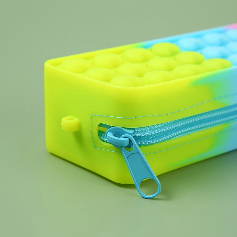 Multifunctional Stress Relief Pencil Bag Waterproof Large Capacity Silicone Pencil Case