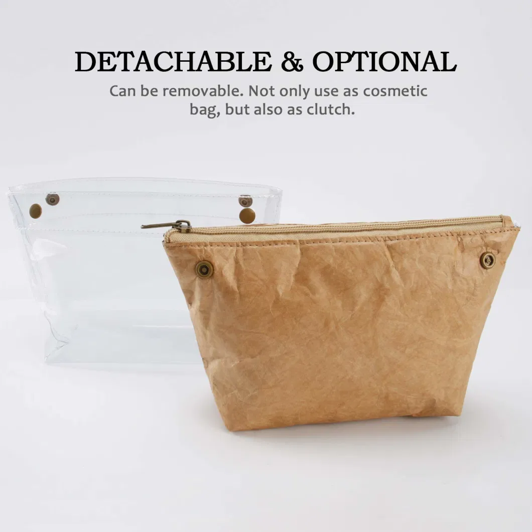 Women&prime;s PVC Clear Clutch Transparent Handbag Tyvek Cosmetic Bag Makeup Bag Organizer