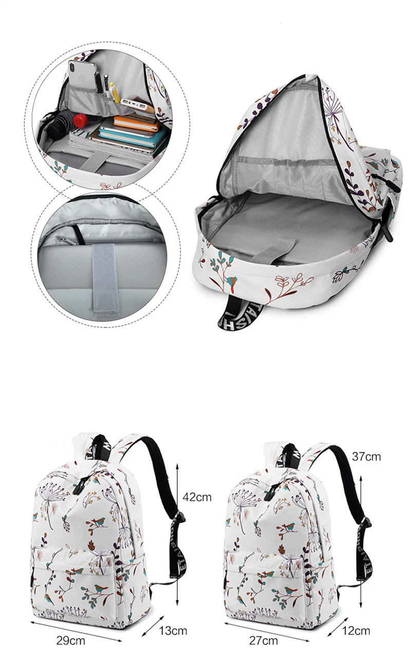 OEM ODM Custom Logo New Primary Secondary Students Waterproof Shoulder School Bag Cute Cartoon Printed Backpacks for Girls