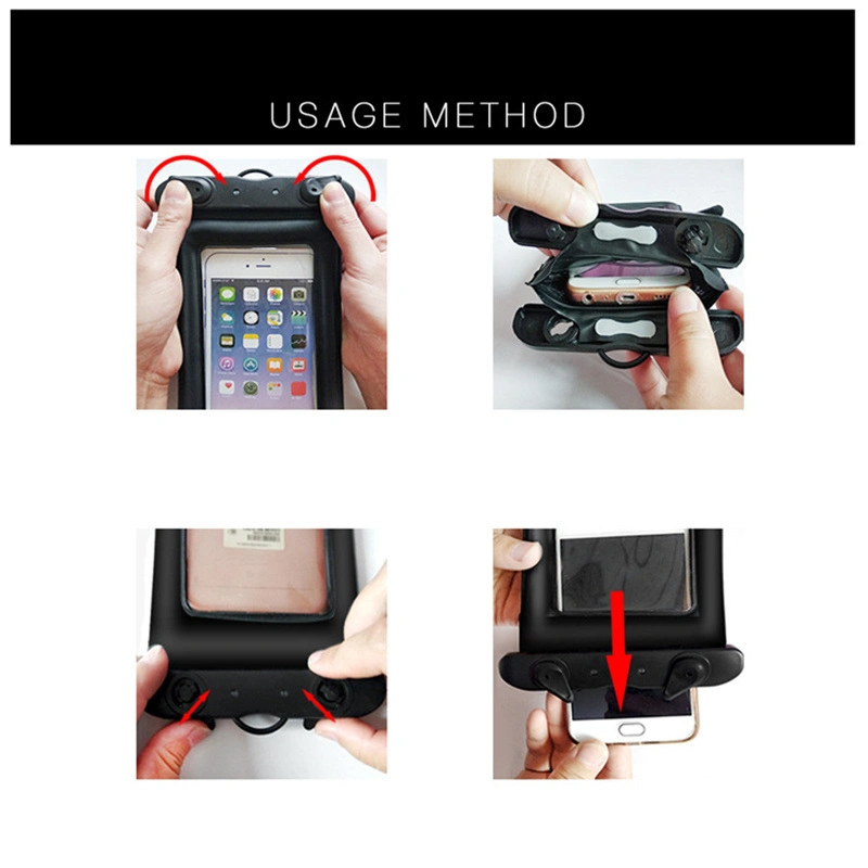 Dry Bags Swimming, Clear Sensitive PVC Touch Screen, Phone Case Dry Bag Universal Waterproof Phone Case with Airbag or Compass Pouch Bl12929